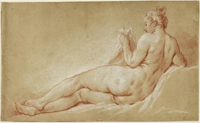 Desnudo femenino tumbado, visto desde atrás