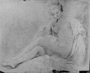 Mujer desnuda sentada