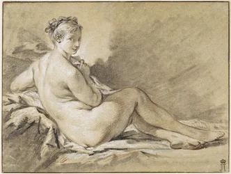 Estudio de un desnudo femenino - François Boucher (1703-1770)