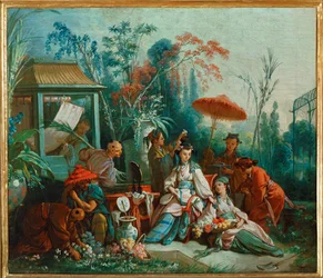 El jardín chino (pintura sobre lienzo)