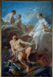 Venus pidiendo armas a Vulcano para Eneas