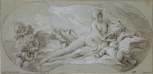 Venus embriaga a Cupido con néctar