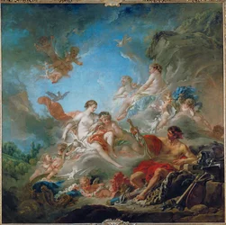 Vulcano presentando Venus con armas para Enea ...