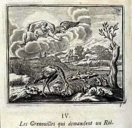 Fábulas de Jean de La Fontaine (1621-95). Ilustración de François Chauveau (1613-1676). Edición de 1728.