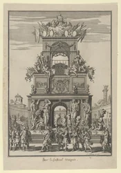 Arco triunfal erigido en honor al Cardenal Mazarino después del Tratado de los Pirineos, ca. 1664-5