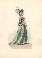 Mujer con chaqueta y falda, era de María Antonieta
