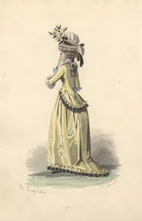 Mujer con chaqueta y vestido de seda, era de María Antonieta