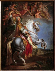 Retrato ecuestre de Francisco III (1708-1765), Duque de Lorena, luego Emperador Germánico y Gran Duque de Toscana, esposo de María Teresa de Austria (1717-1780)
