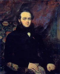 Retrato del compositor francés Jacques Fromental Levy, conocido como Halévy (1799-1862)