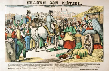 El regreso de Napoleón a París desde la Isla de Elba, 1815, c1835