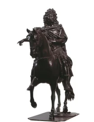 Retrato ecuestre del rey de Francia Luis XIV (escultura de bronce)