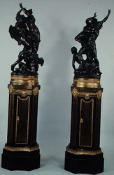 El rapto de Proserpina, bases atribuidas a Boule, c.1693-1710