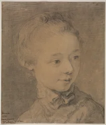 Cabeza de una joven girando hacia la derecha, 1758