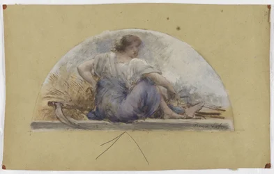 Boceto para el comedor del Hôtel de Ville de París, Vendimia o Verano