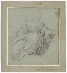 Estudio de una mujer drapeada sentada (Estudio para la figura alegórica "La Force")
