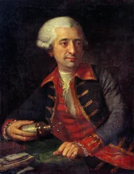 Retrato de Antoine Louis Lavoisier (1746-1794) químico francés con uniforme de Inspector General de Polvos de Armas de Tierra y Mar. Pintura de François-Louis Brossard de Beaulieu (1727-1810). Castillo de Versalles y Trianon, Versalles, Francia.