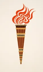 Antorcha ardiente de Prometeo Encadenado de Esquilo, pub. 1941