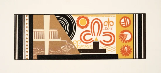 Ilustración gráfica de Prometeo Encadenado de Esquilo, pub. 1941
