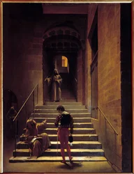 Vista del interior de un convento en Roma. Pintura de François Marius Granet (1775-1849) siglo XIX. Pau, Museo de Bellas Artes