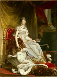 Retrato de la emperatriz Josefina de Beauharnais (1763-1814) con traje de coronación. Dimensiones: 2,1 x 1,3 m. Fontainebleau, palacio de Fontainebleau