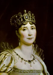 Retrato de Josefina de Beauharnais (1763-1814) emperatriz de los franceses en traje imperial, (detalle) del rostro. (Pintura de François Gérard, 1770-1837) siglo XIX Dim. 0,85 x 0,67 m Malmaison, museo del castillo