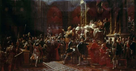 La coronación de Carlos X de Francia en Reims, 29 de mayo de 1825