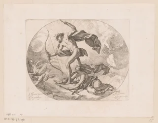 Apolo y Diana cazando arpías