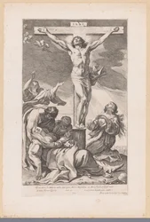 Cristo aan het kruis Pero había muchas mujeres allí (...) (título sobre objeto)