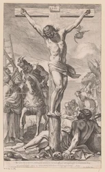 Cristo aan het kruis Y habiendo averiguado al centurión, le preguntó (...) (título sobre objeto)