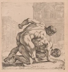 Los luchadores Medici, vista lateral, girados a la derecha [lámina 35]