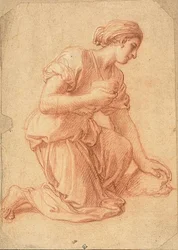 Mujer arrodillada