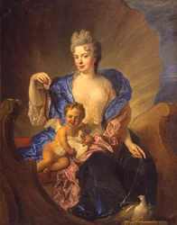 La condesa von Cosel y su hijo como Venus y Cupido, circa 1712-1715