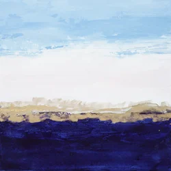 Horizonte azul y dorado