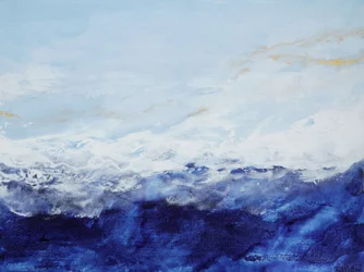 Las profundas olas del océano azul