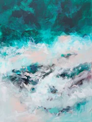 Olas turquesas turbulentas
