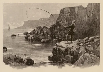 Pesca de la lubina (grabado)