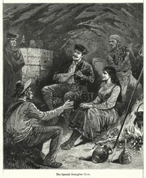 La Cueva de los Contrabandistas Españoles (grabado)
