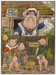 Ilustración para Los Tres Cerditos