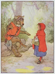 Caperucita Roja y el Lobo, ilustración de 