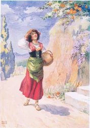 Pippa Passes, de Pippa Passes por Robert Browning (1812-89) ilustrado en Historias infantiles de los poetas por M.B.Belgrave y H.Hart