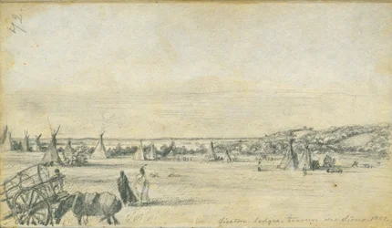 Lodges de Siseton, Traverse des Sioux, 1851