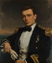 Retrato del Comandante Richard Orlando Beaconsfield Bridgeman DSO, c.1908 (óleo sobre lienzo)