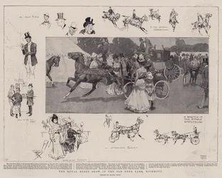 El Espectáculo Real de Caballos en el Viejo Parque de los Ciervos, Richmond
