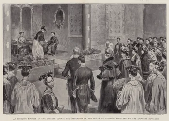 Un episodio histórico en la corte china, la recepción de las esposas de los ministros extranjeros por la emperatriz viuda
