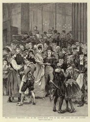 El baile de disfraces infantiles en la Mansion House, dado por el Lord Mayor y la Lady Mayoress