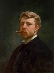 Autorretrato de Frank Duveneck, c. 1890