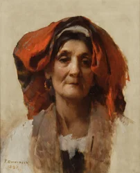 Cabeza de una mujer italiana, 1887