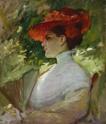 Dama con sombrero rojo, o Retrato de Maggie Wilson, hacia 1904