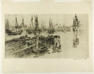 Embarcaciones en la Giudeca (Los muelles)