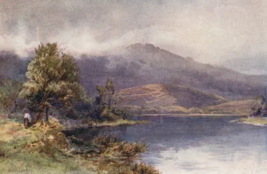Nueva Zelanda: El Waikato en Ngaruawahia (litografía en color)